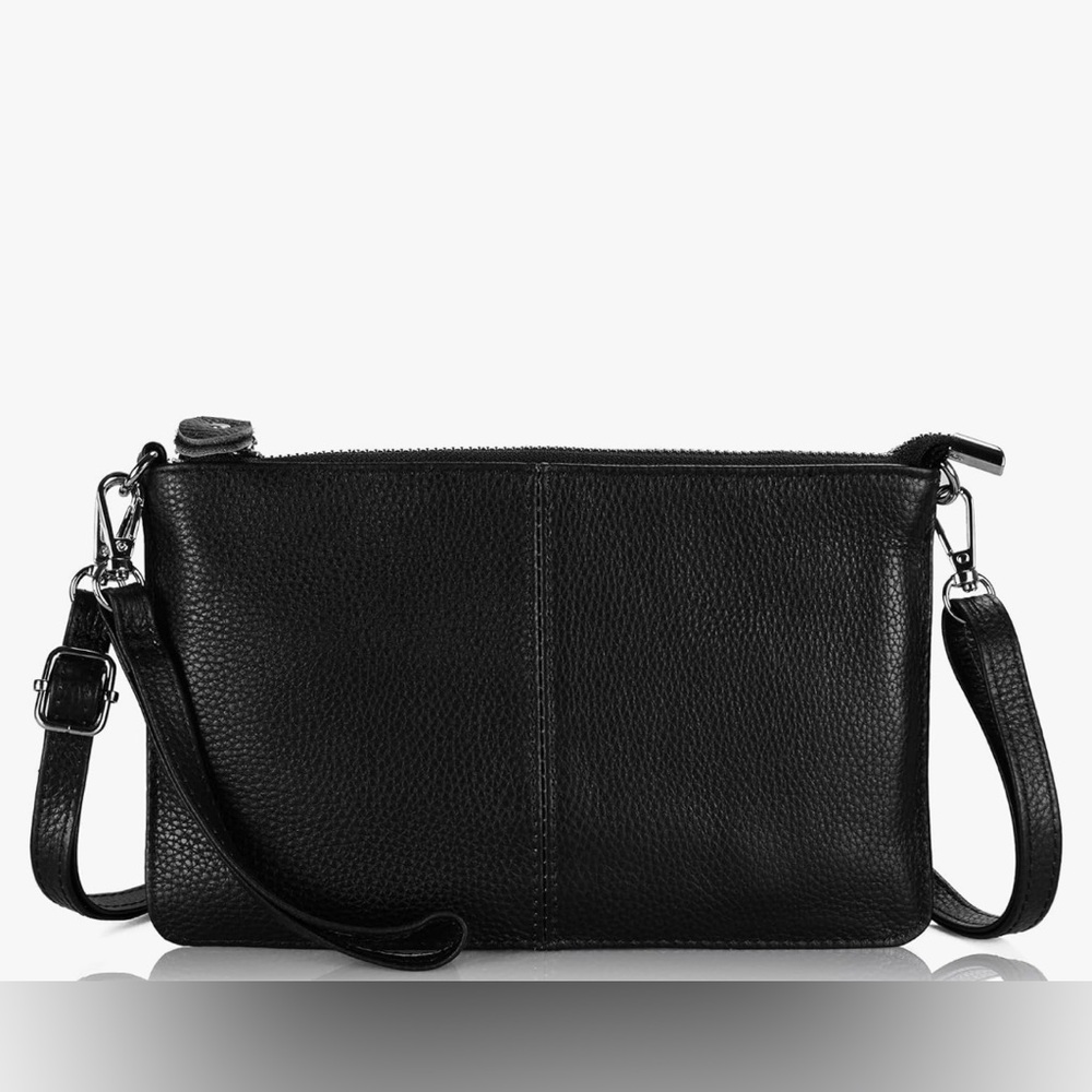 Black Genuine Leather Crossbody Bag